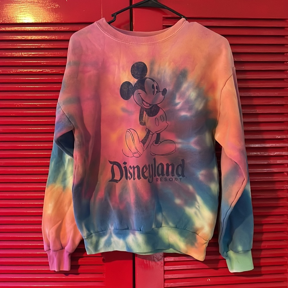 Tie Dye Vintage Disneyland sweatshirt womens S juniors XL